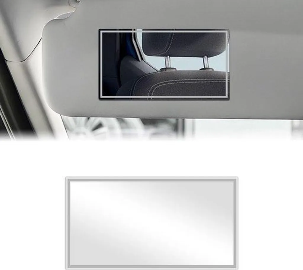 Miroir d'appoint voiture pour maquillage et courtoisie - Format 15x8