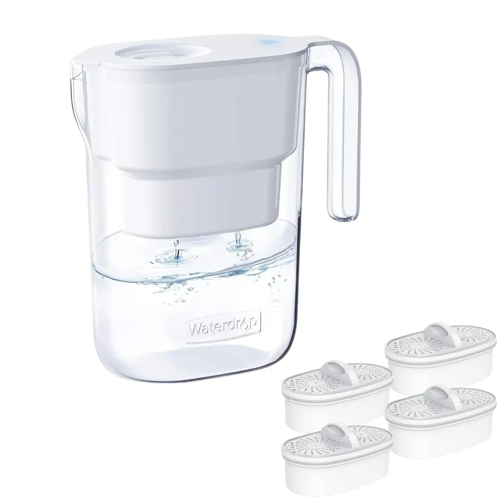 Waterdrop Elfin Pichet Filtre à Eau 2,5L avec 4 Cartouches WD-PF-01A