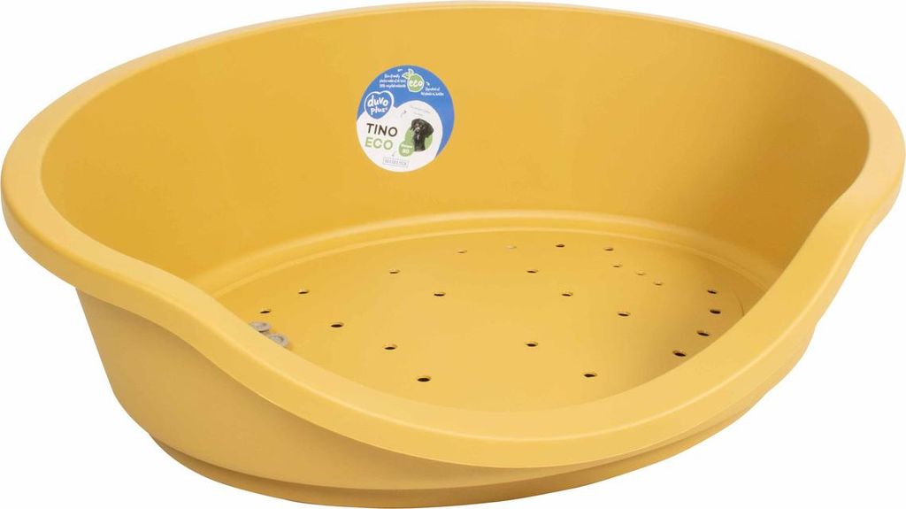 Duvo+ Sleeper Tino 50 ECO gelb für Hunde, Maße: 80 x 60 x 25 cm