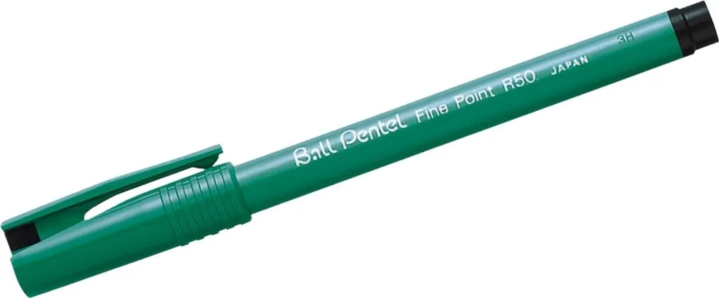 Set 12 Roller Pentel R50 Nero 0,4mm - Penna Professionale Scrittura Fluida