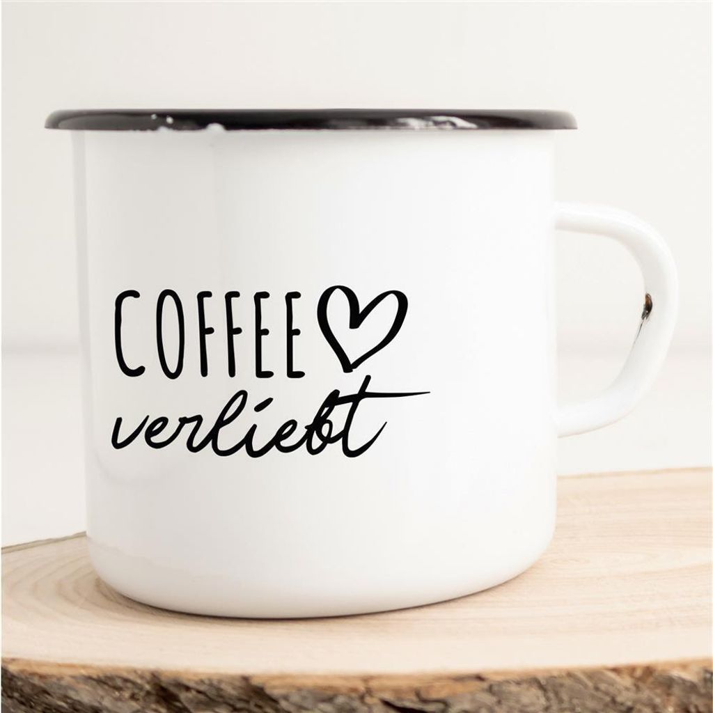 Huuraa Emaille Tasse Coffee Geschenk Kaffeebecher Vintage 300ml Coffee Präsent
