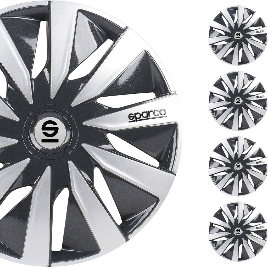 Radkappen Radzierblenden Sparco Lazio 15" Zoll Auto Immagine del prodotto 