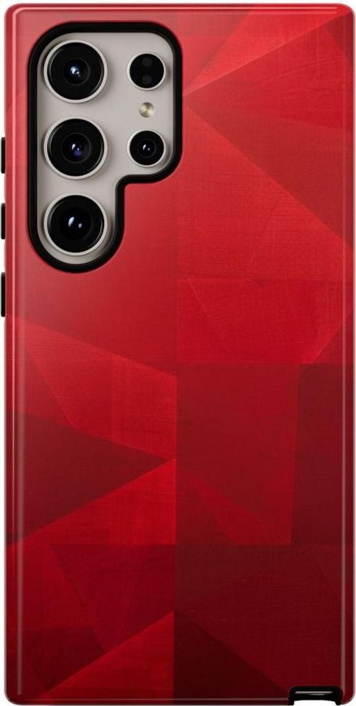 Rotes geometrisches Muster – Hülle Kompatibel mit Samsung Galaxy S24 Ultra