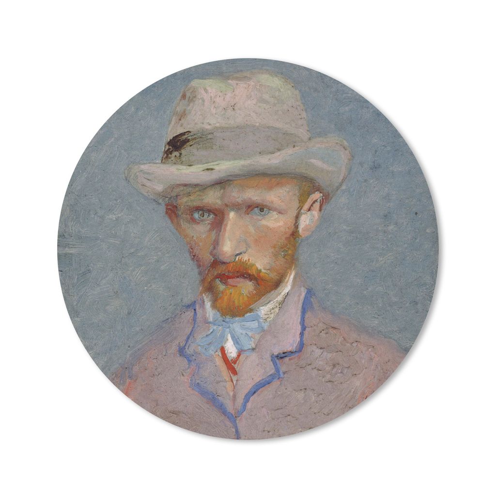 MuchoWow Mauspad Mousepad Selbstporträt - Vincent van Gogh 20x20 cm - Mousepads - Maus Mat - Pad - Mausunterlage - Schreibtischmatte