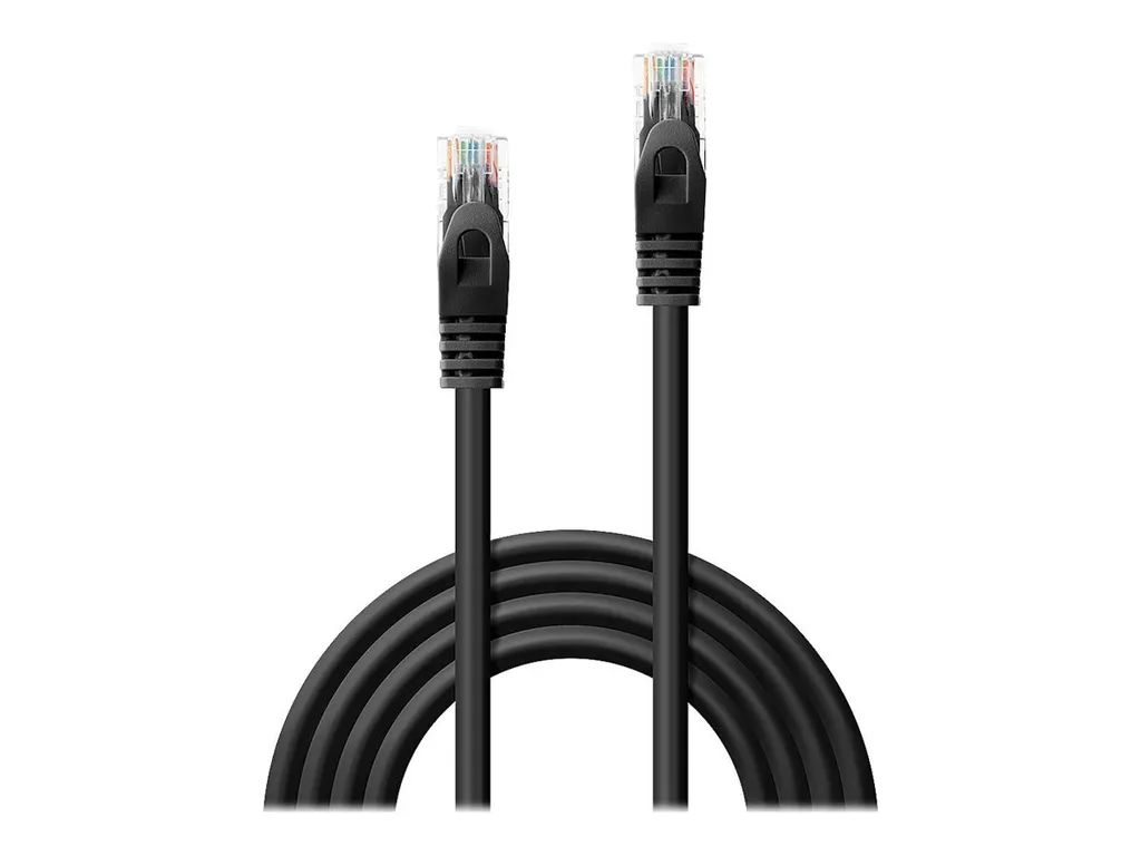 LINDY Patchkabel Cat6 U/UTP Basic schwarz 0,30m - 3