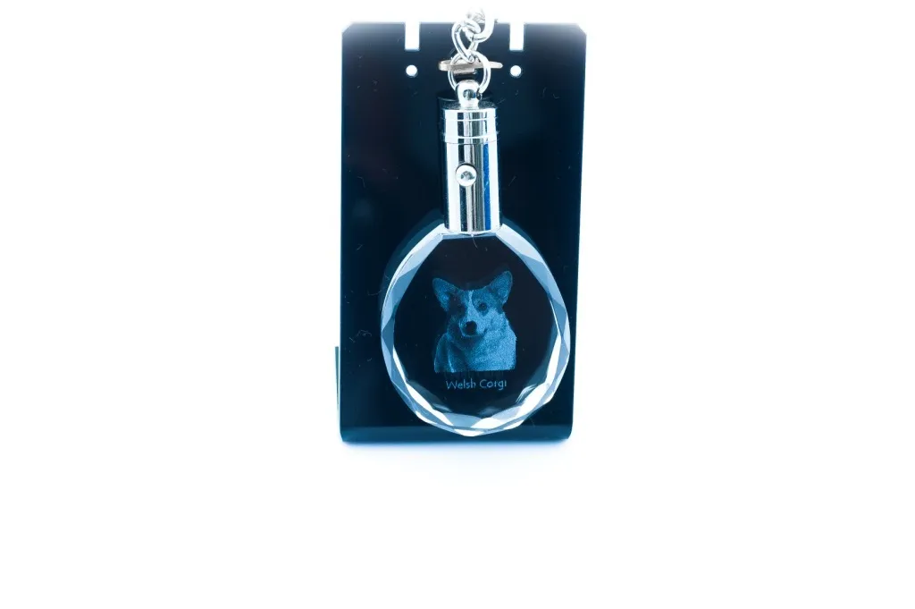 Pembroke Welsh Corgi - ciondolo con foto del cane, ciondolo in cristallo per chiavi in confezione regalo, un regalo unico da Art-Dog - 3