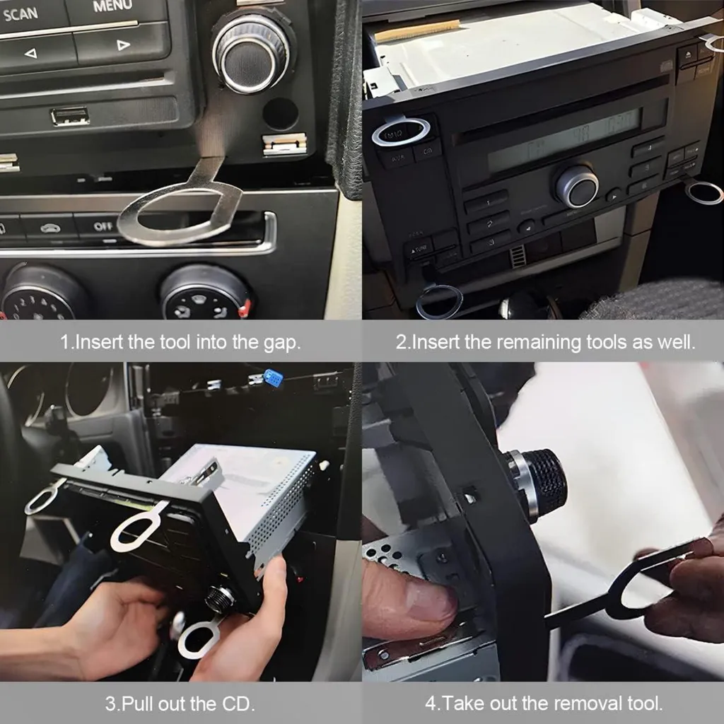 Gebildet 4pcs Kit Utensile di Smontaggio per Rimozione Ricambio Riparazione Auto, Cunei in