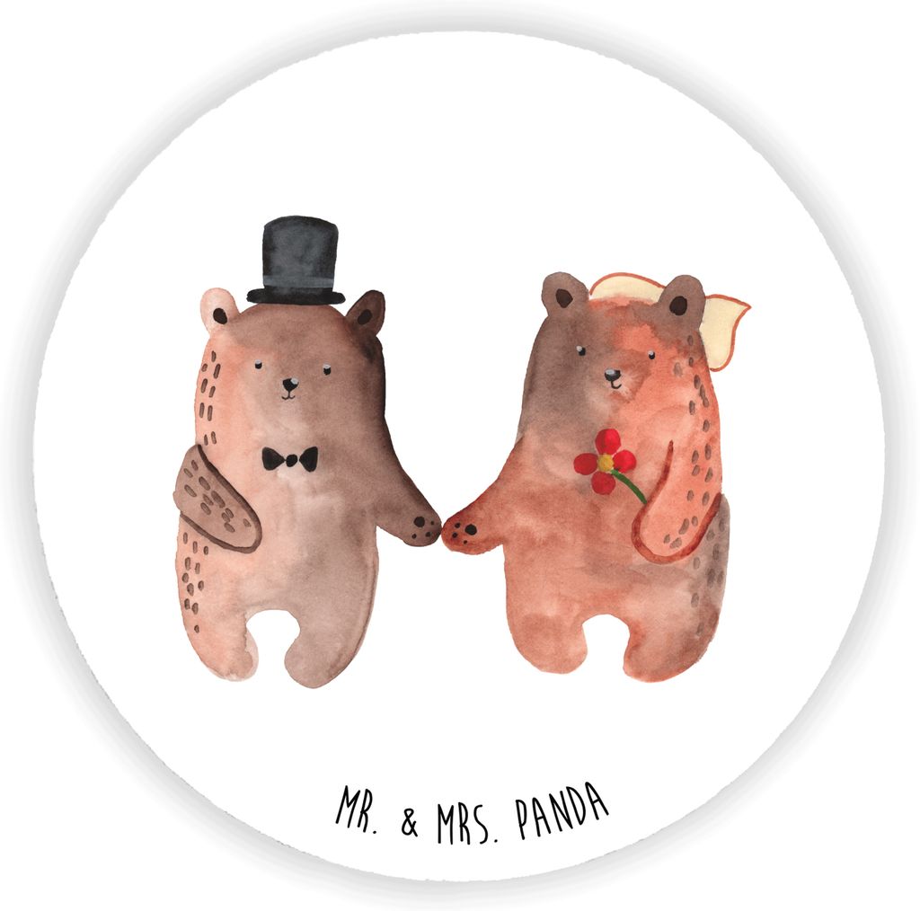 Mr. & Mrs. Panda Kühlschrankmagnet Bär Heirat - Weiß - Geschenk, magnet mit motiv, Verheiratet Heirate Hochzeit Hochzeitsgeschenk Hochzeitspaar,...