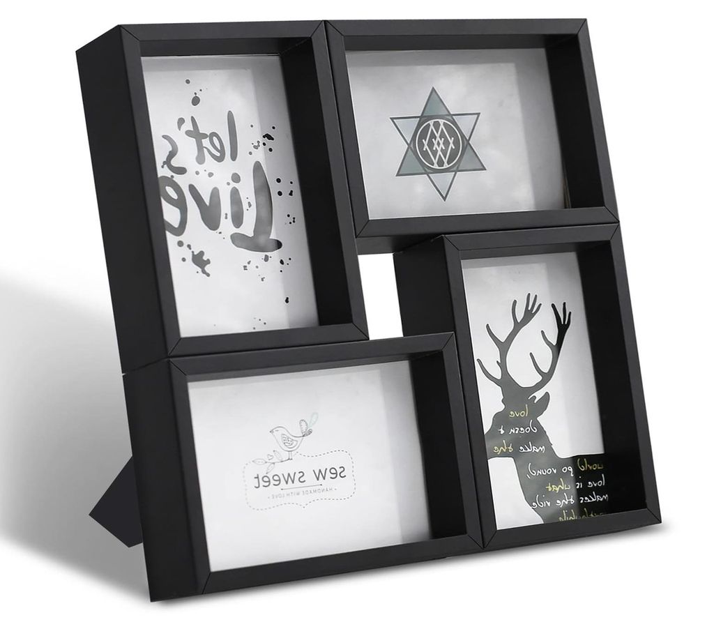 Omgoods – Schwarze Fotorahmen, 6x4 – Collage-Rahmen für 4 Produktbild 