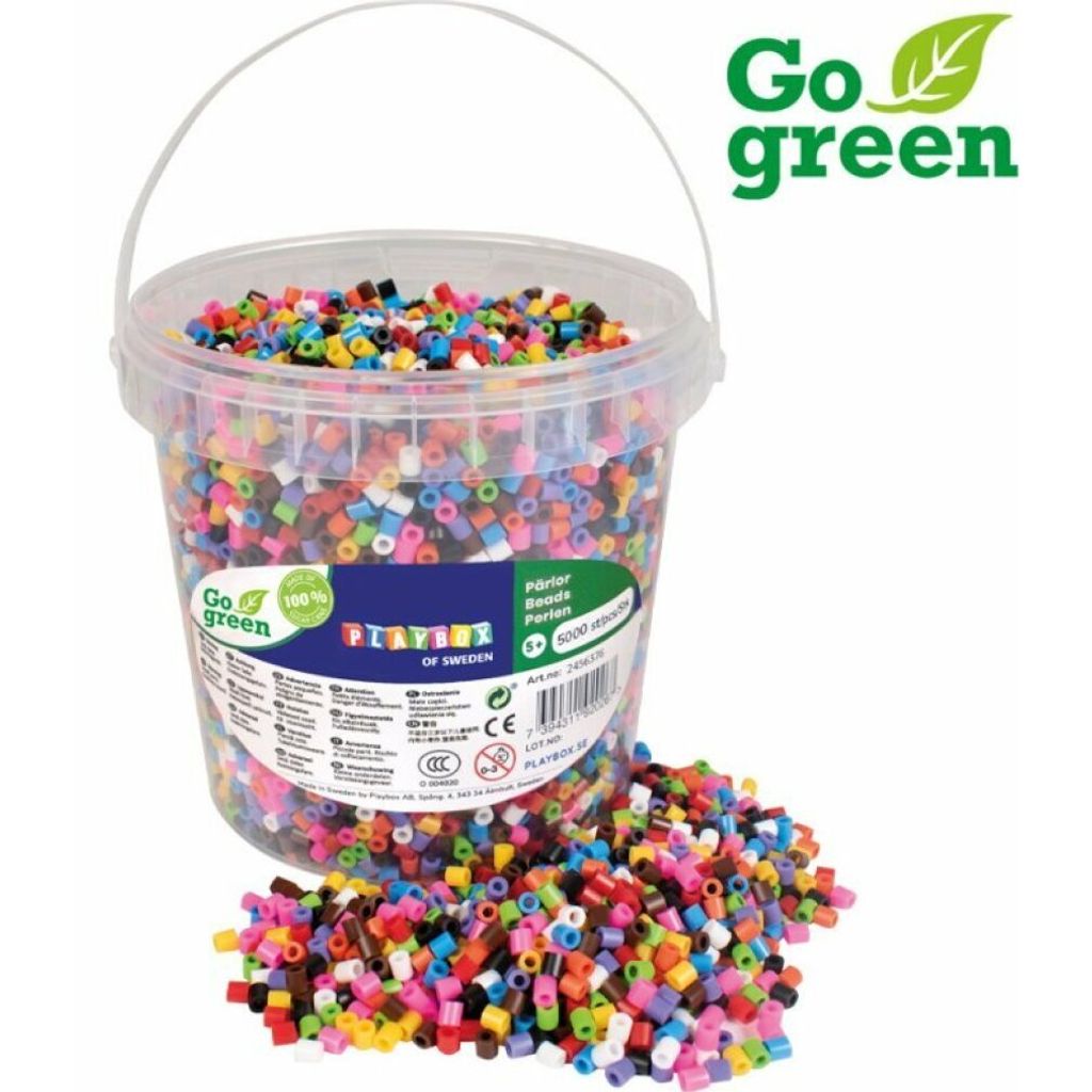 Playbox Bügelperlen Go green Midi 5000 Stk. im Eimer Produktbild 