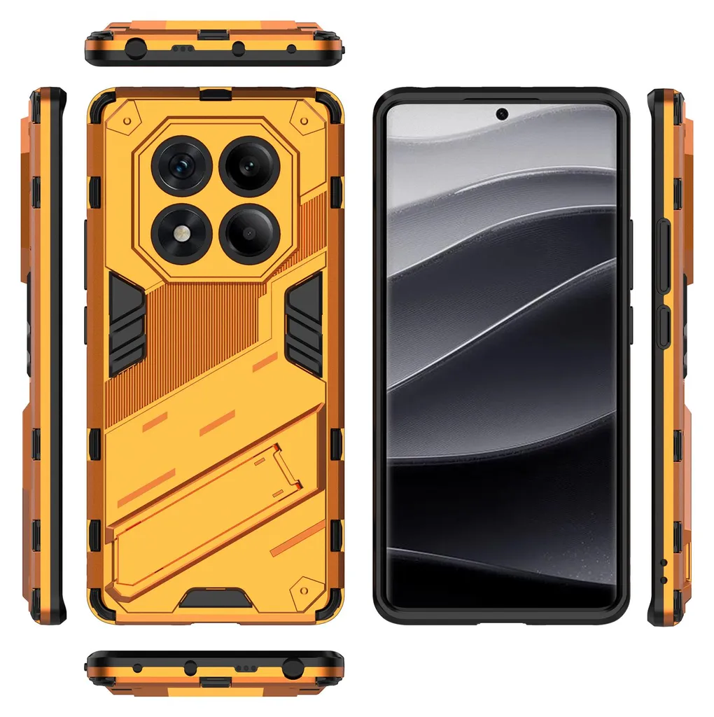 Custodia Ibrida Bianca per Redmi Note 14 Pro 4G - Funzione Stand e PC+TPU - 2