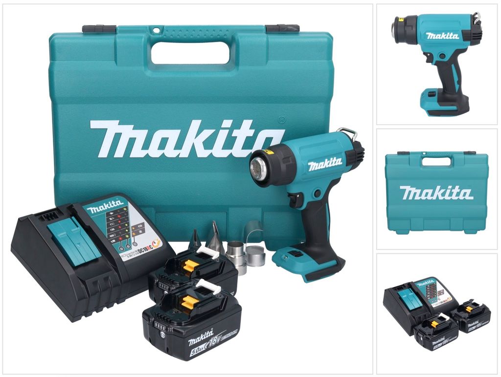 Makita DHG 181 RTK Akku Heißluftgebläse 18 V 150 - 550°C + Produktbild 