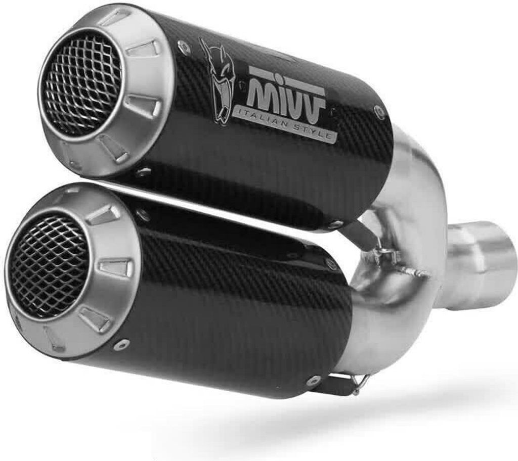 MIVV Mk3 genehmigte Carbon Slip-on Dual Auspuff für TRIUMPH Speed Triple 1200 RR/RS