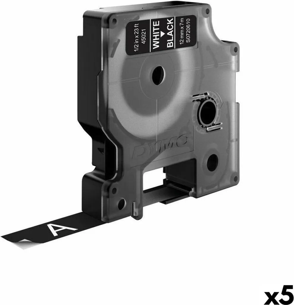 Identifiez Tout sans Bavure avec le Ruban Dymo D1 45021 12mm Noir/Blanc