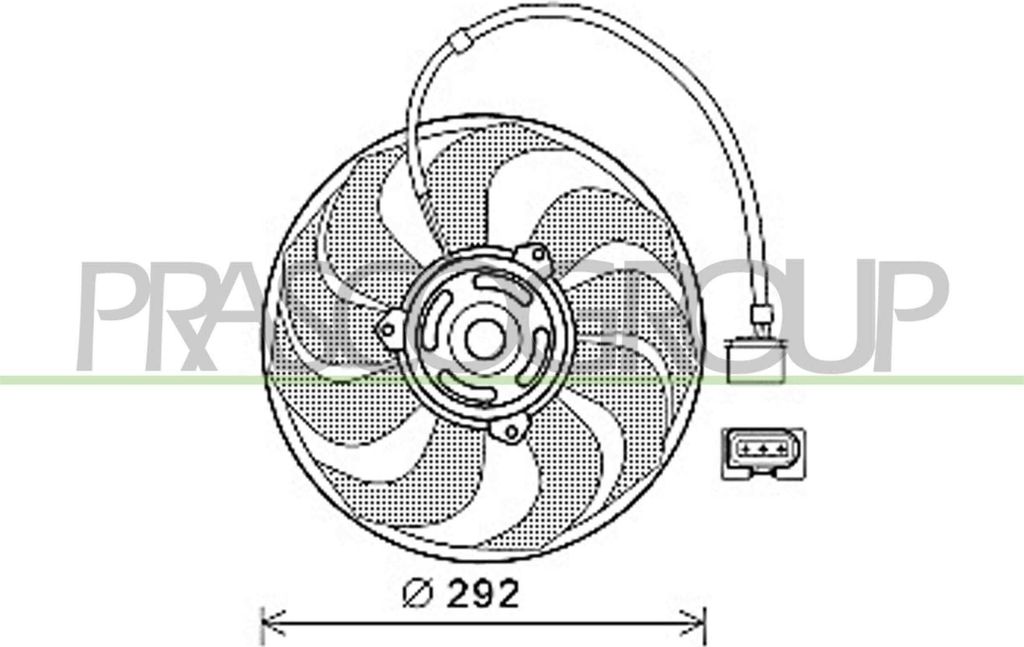 PRASCO ST033F005 Lüfter Motorkühlung Kühlerlüfter für VW POLO (9N) Wasserkühler