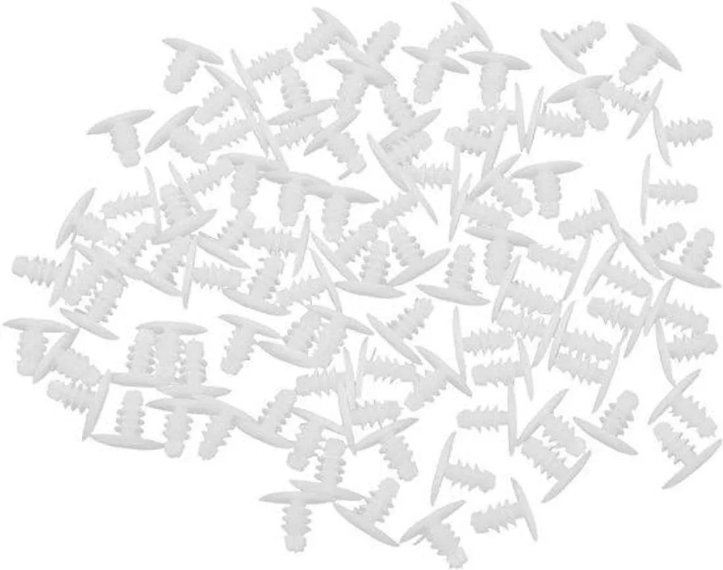 Agrafes pour pare-chocs et carrosserie 100 clips plastiques blancs 5 mm