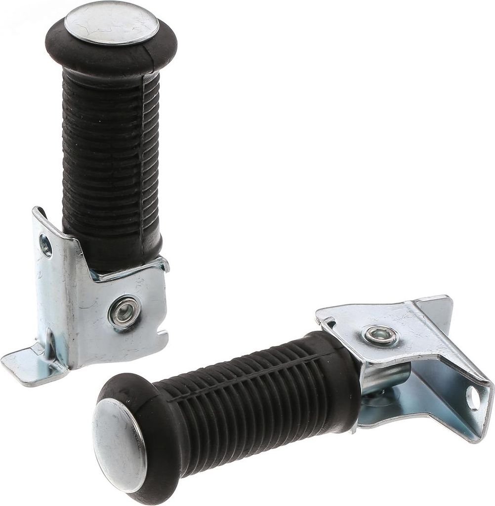 Set: 2x Beifahrerfußraste, rund, verzinkt