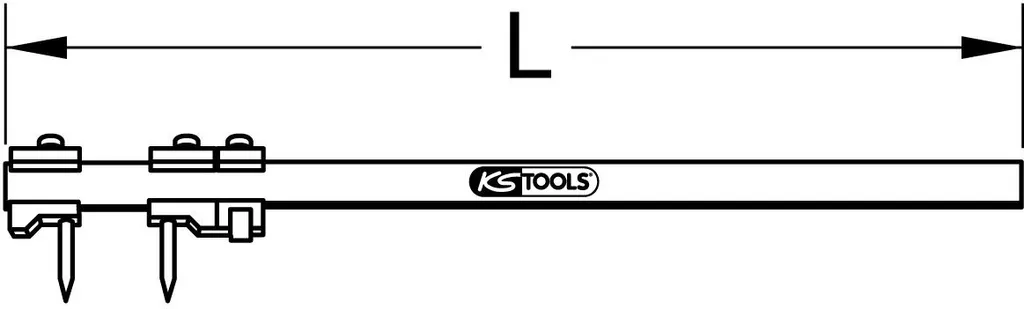 KS Tools 300.0402 Compas à tige de précision 500mm en acier robuste