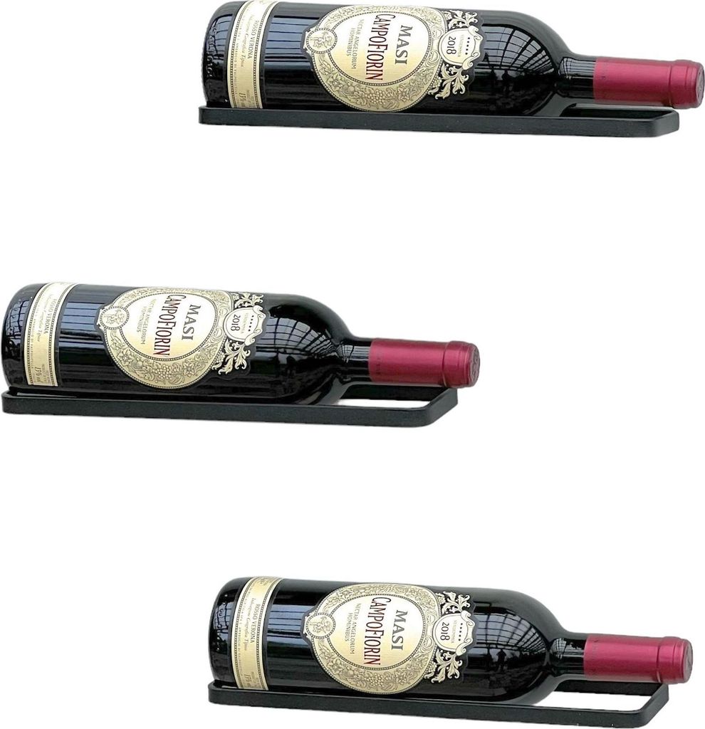 DanDiBo Portavino Metallo Nero Set di 3 Bottiglie di Vino Immagine del prodotto 