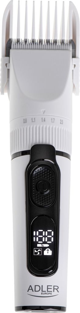 Haarschneidemaschine ADLER AD 2839 mit LED-Anzeige Weiß (AD 2839)