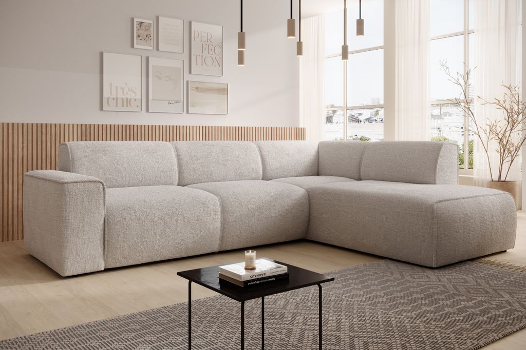 AX LIVING Couch Sofa L Form Didim L Taupe – 292 cm stilvoll Produktbild 