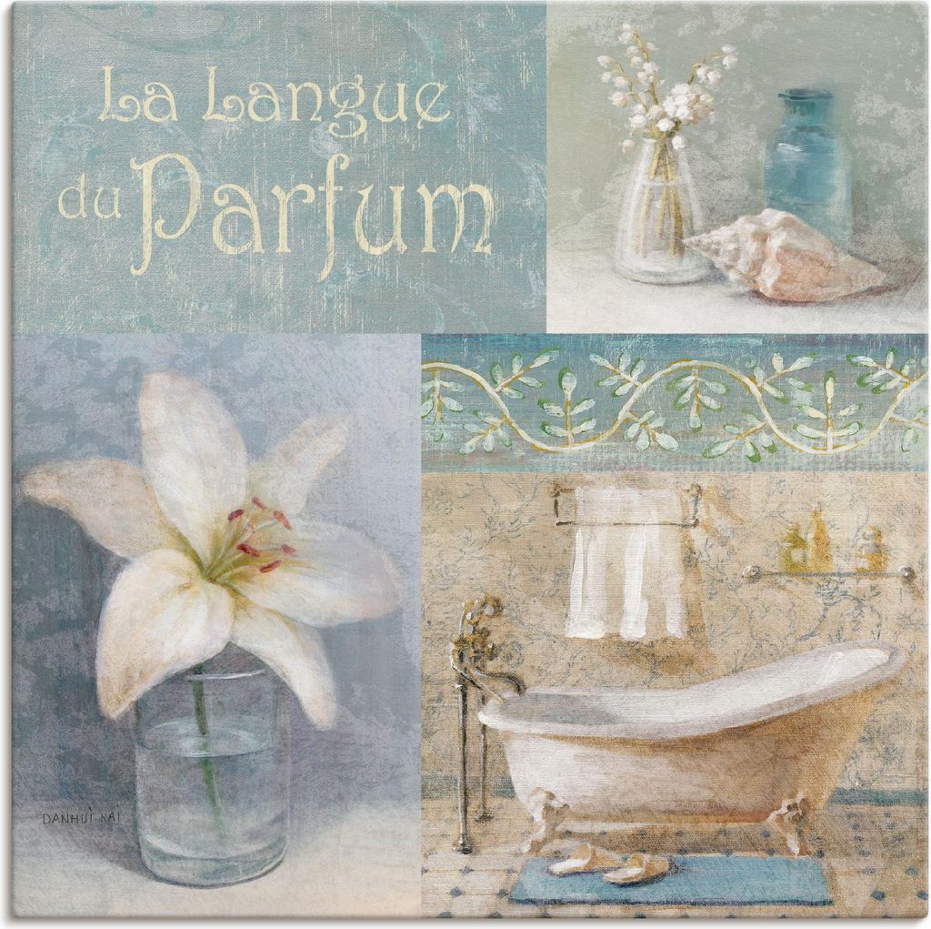 ARTland Leinwandbild Parfum I Größe: 50x50 cm