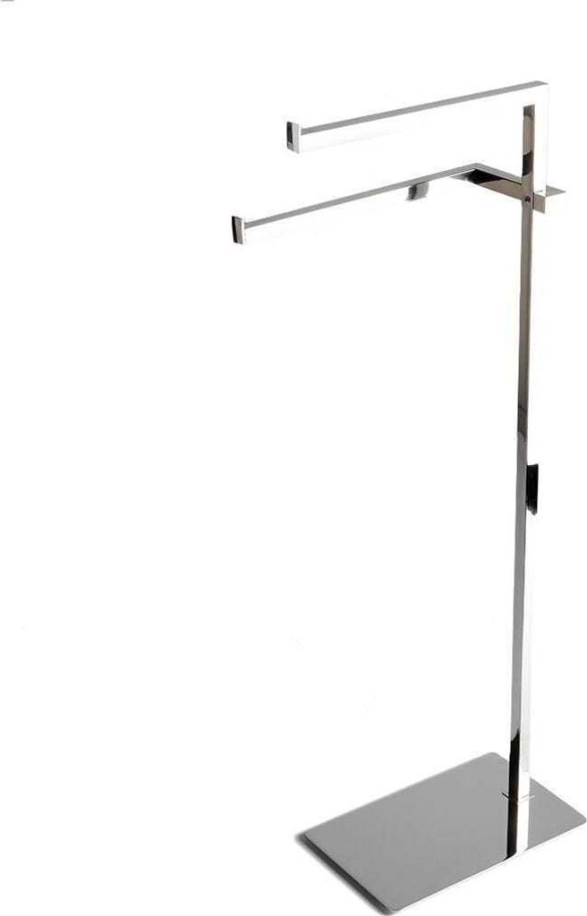 Zweiarmiger verchromter Badetuchhalter Standmodell