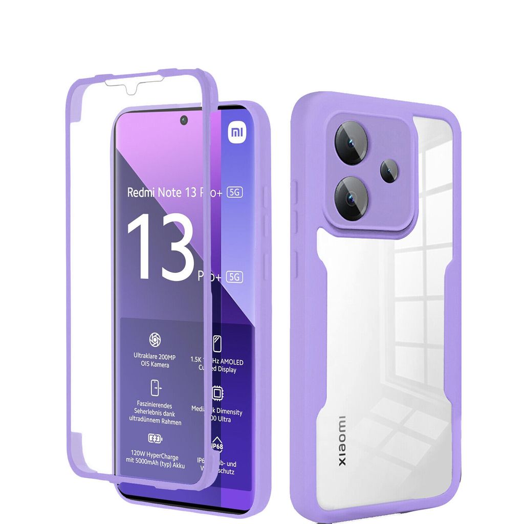 360° Grad Hülle Xiaomi Redmi Note 13 Pro+ 5G mit Produktbild 