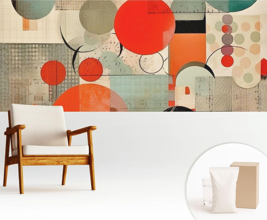 Fototapete - 250x104 cm - Tapete - Wandtapete - Wandbilder - Dekofolie - Tapete Folie - Wand - Dekoration - Wohnzimmer - Farbenfrohe Abstraktion