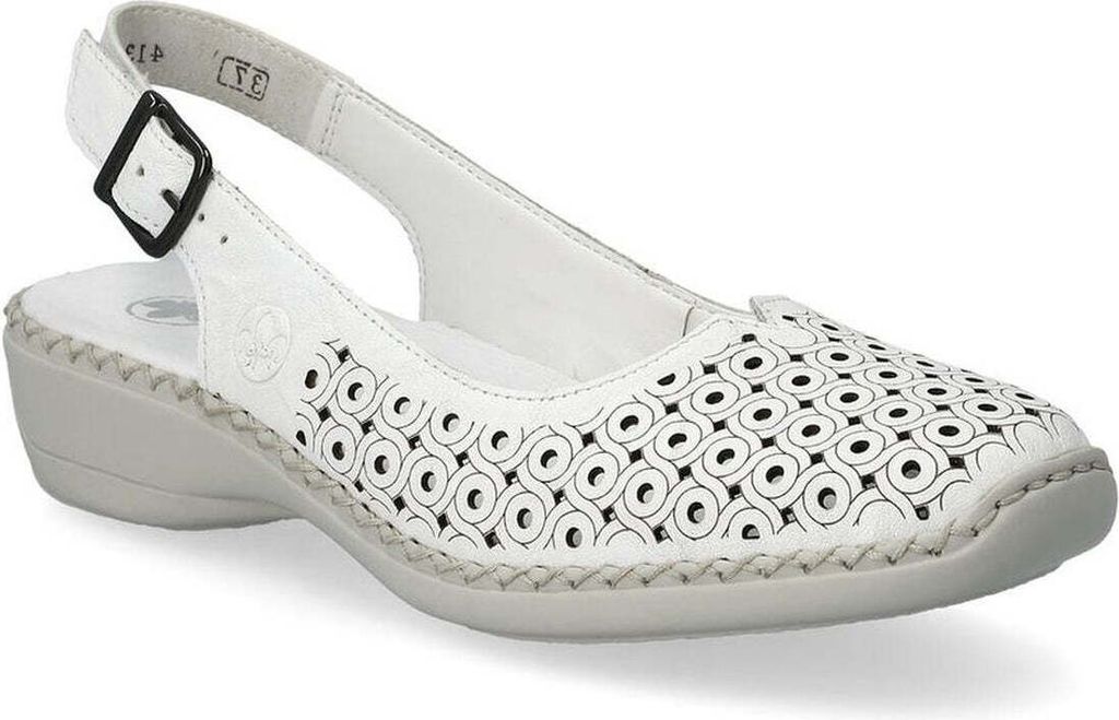 Rieker Damen Klassische Sandalen 41350-80 Farbe: Weiß Größe: 41