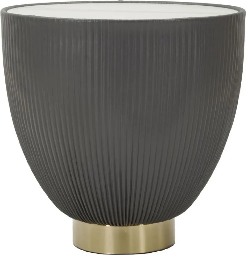 Table Basse Ronde Elge en Métal Gris 46 cm de Diamètre Mauro Ferretti