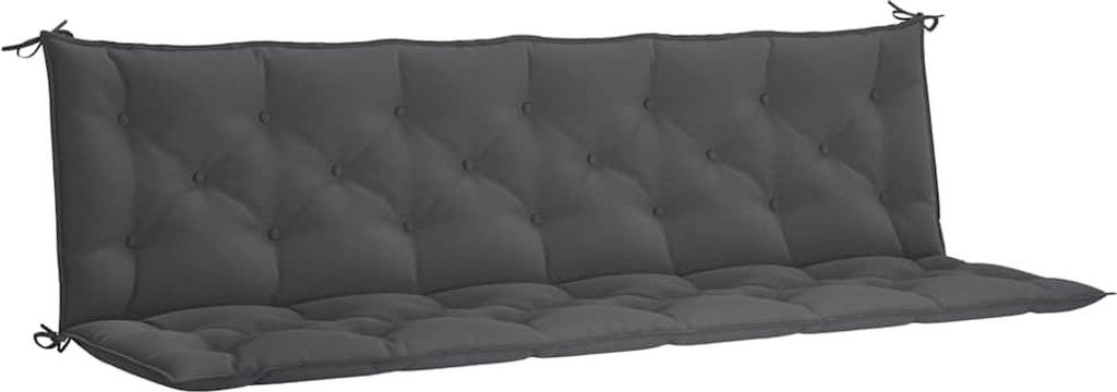 Cuscini per panca da giardino 2 pz. Antracite 200x50x7 cm Immagine del prodotto 