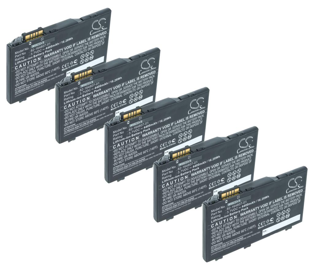 vhbw 5x Akku kompatibel mit Symbol MC36 Mobilcomputer PDA Scanner (4400 mAh, 3,7 V, Li-Ion)