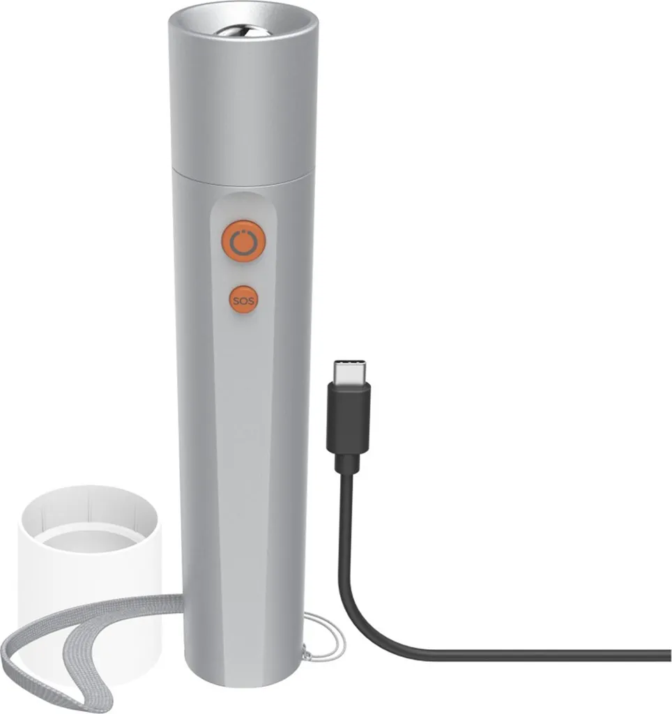 Lampe de poche LED FL350-C HAMA rechargeable avec 4 modes d'éclairage