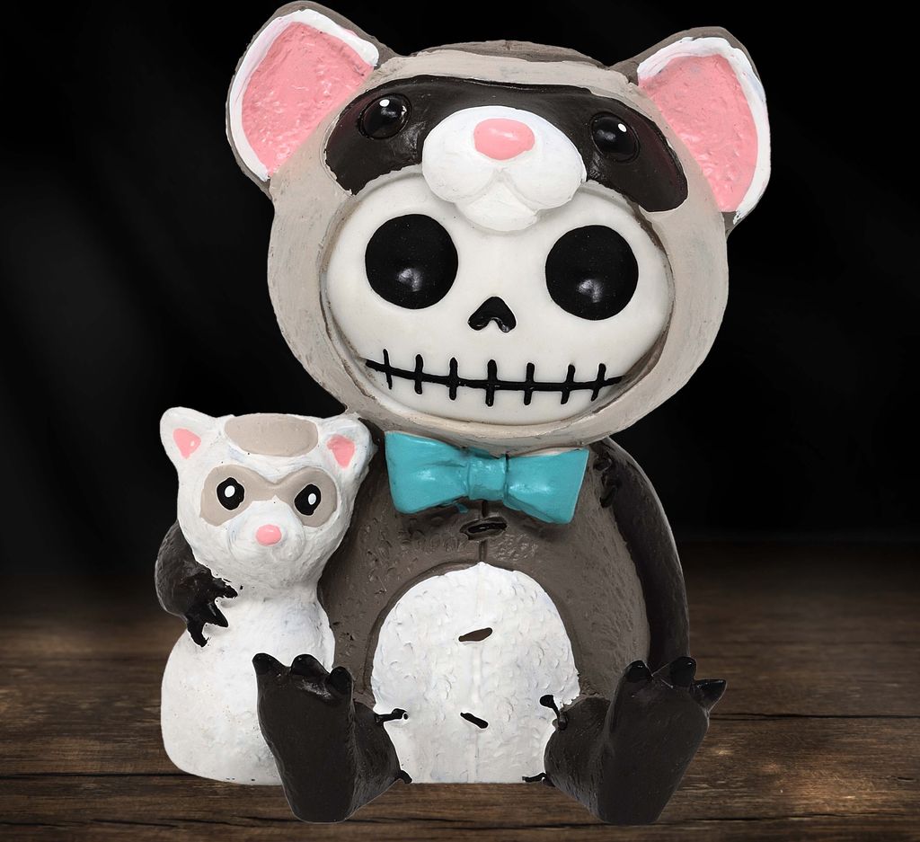 Furrybones "Ferret" - Dekofigur Totenkopf Gothic Fantasy