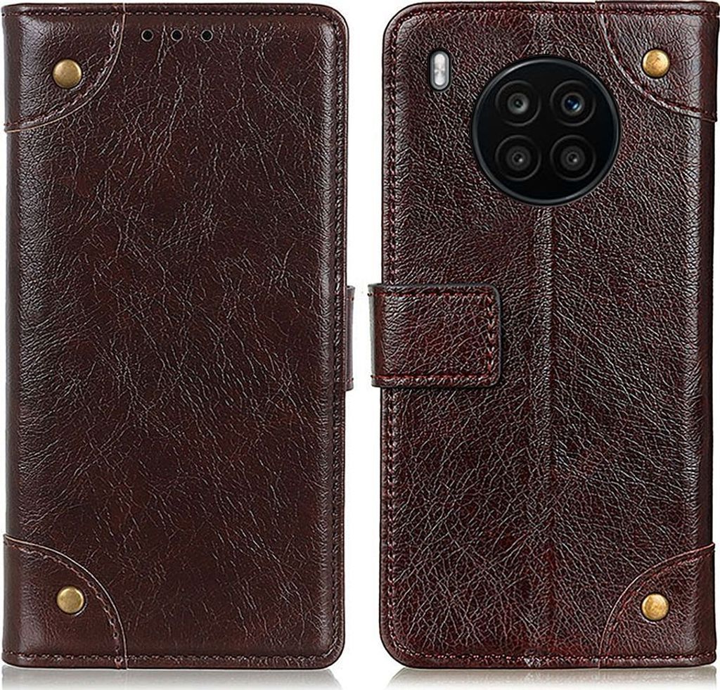 Mobigear Ranch HONOR 50 Lite Hülle Klapphülle Geldbörse - Braun