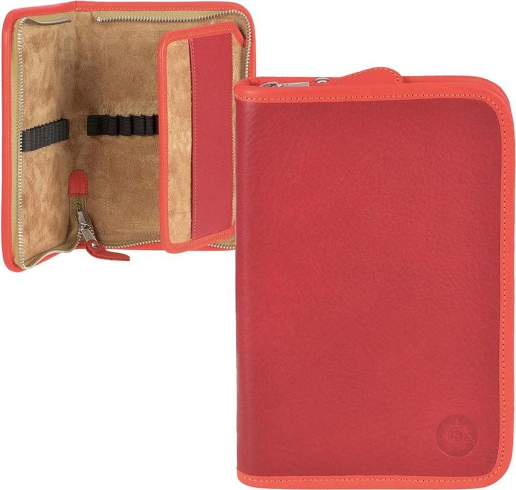 Sonnenleder Schüleretui Stifteetui Federtasche Leder NILS Stiftetui rot 801-290-87