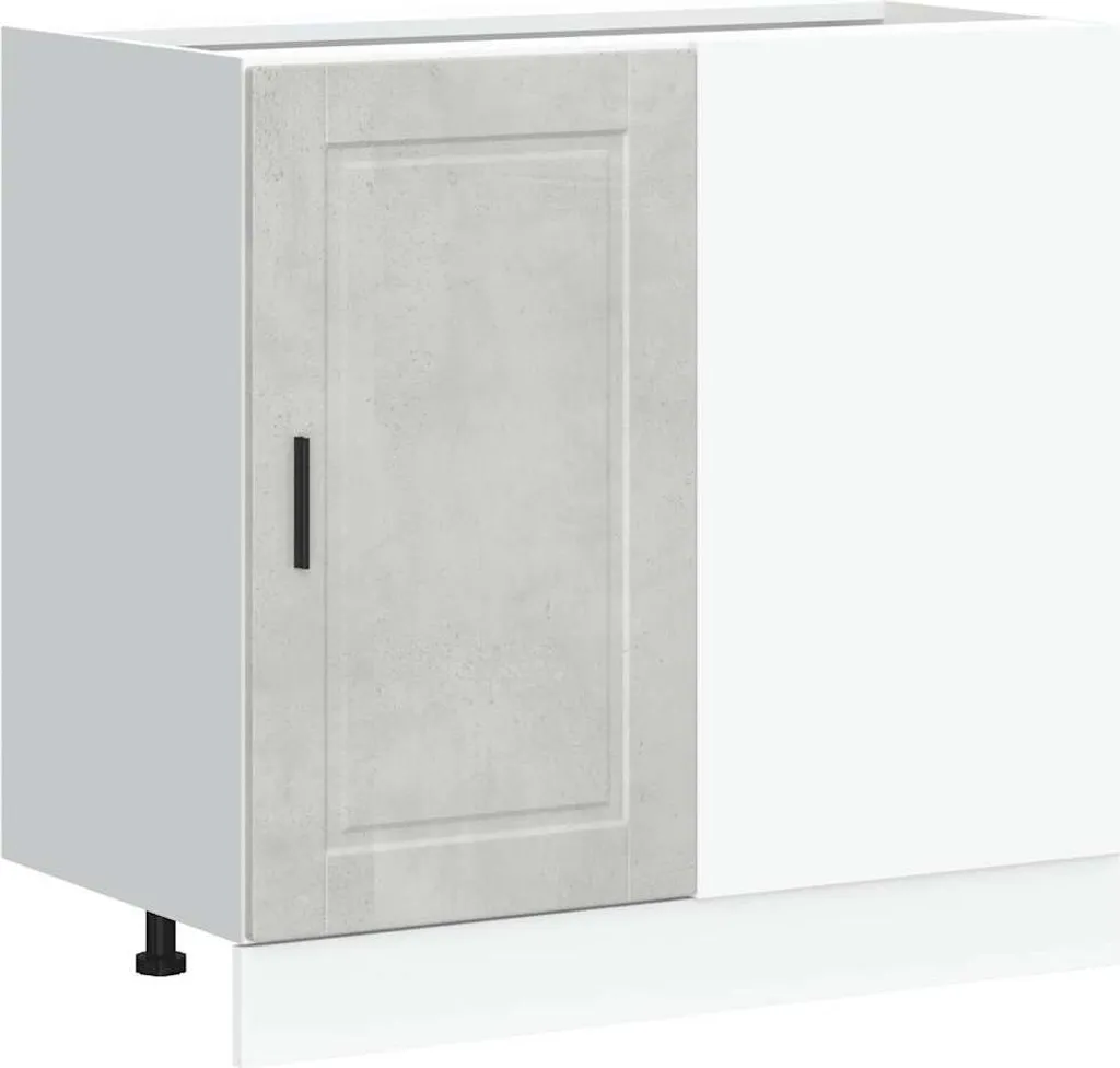 Base per cucina Porto cemento grigio materiale legno