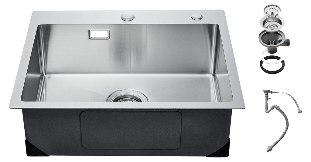 VEVOR lavello da cucina Lavello da incasso 55 x 45 x 19 cm Immagine del prodotto 