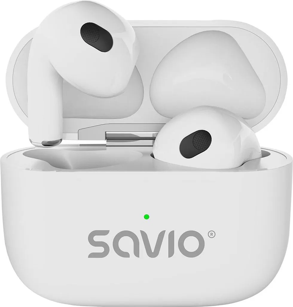Écouteurs Sans Fil TWS-01 PRO Savio avec Boîtier de Charge Compact