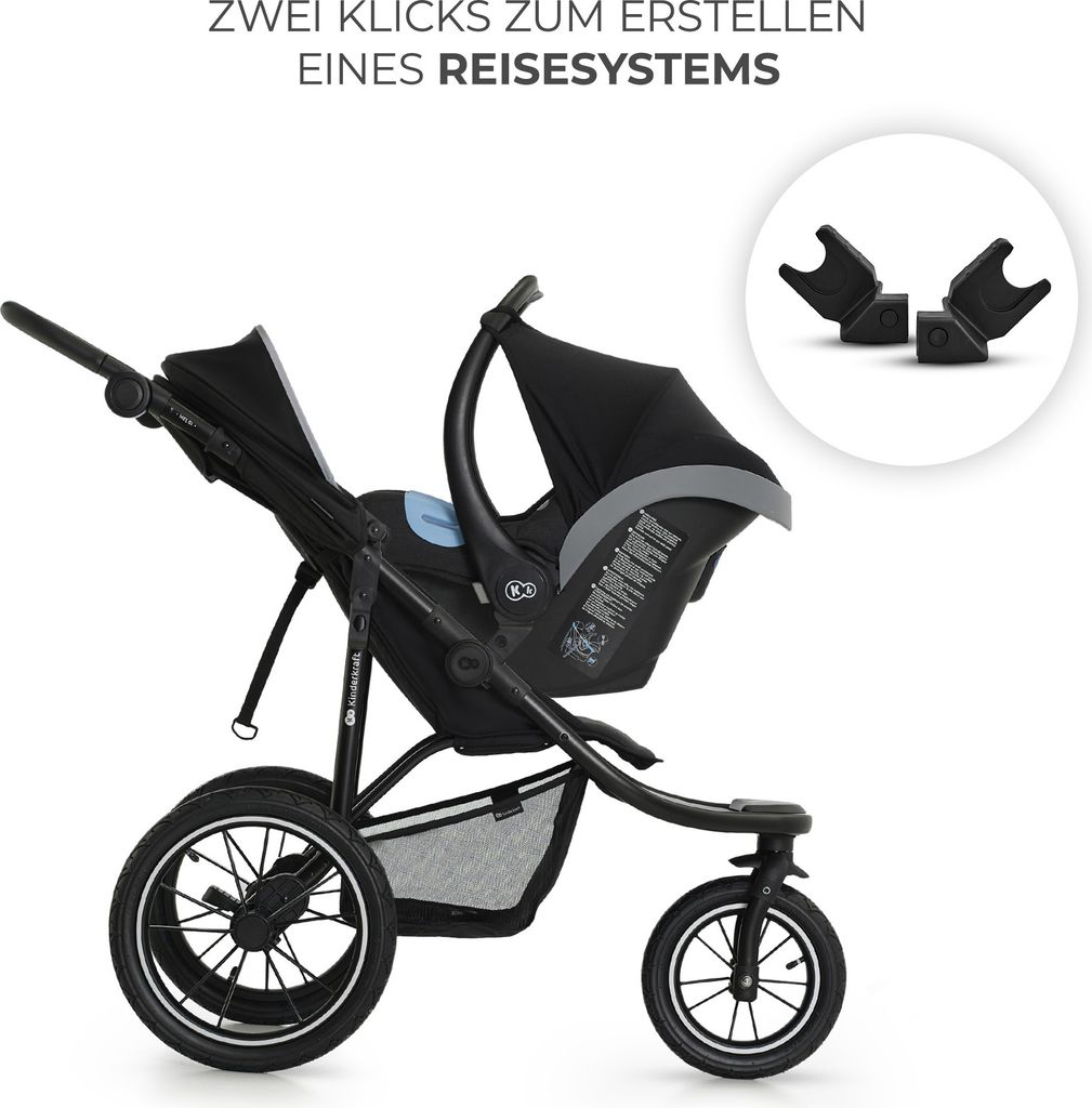 Kinderkraft HELSI 2 Gelndewagen bis 27 kg - Schwarz