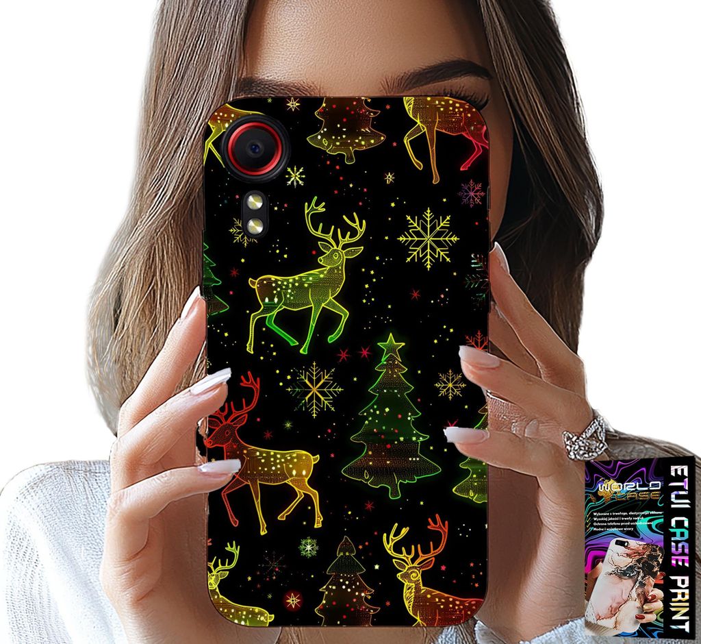 Hülle Für Samsung Galaxy Xcover 7 - Rentier, Schneeflocke, Weihnachtsbaum + Glas