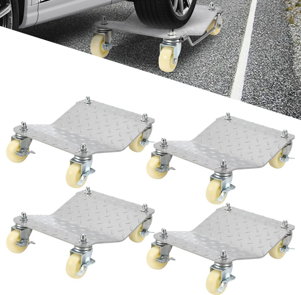 Bettizia 4pcs Rangierhilfe Wagenheber Rangierroller Rangierheber Autowerk