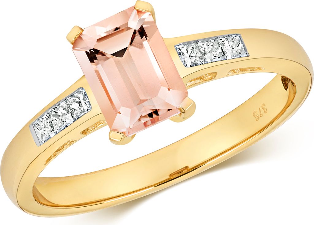 Chicer 9 Karat (375) Gold Damen - Diamant Solitärring Produktbild 
