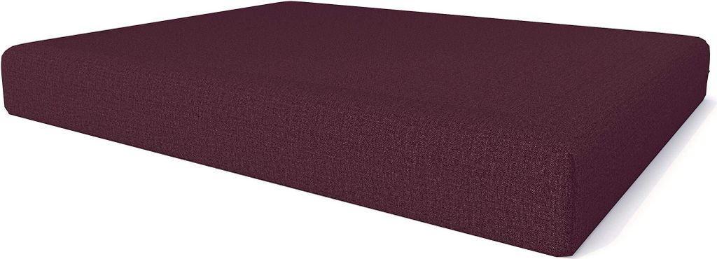 Pillows24 - Palettenkissen mit abnehmbarem Bezug - Sitzkissen | Polster für Europaletten 120x80 Sofa - Wasserfest - Outdoor/Indoor | Pflaume