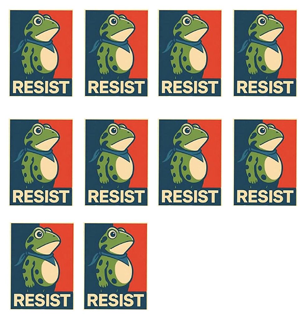 Portland Frosch-Protest-Aufkleber-Set, wasserfeste Vinyl-Autoaufkleber, Portland Wut Widerstand Humor Froschmann Laptop-Aufkleber, einzigartiges Ge...