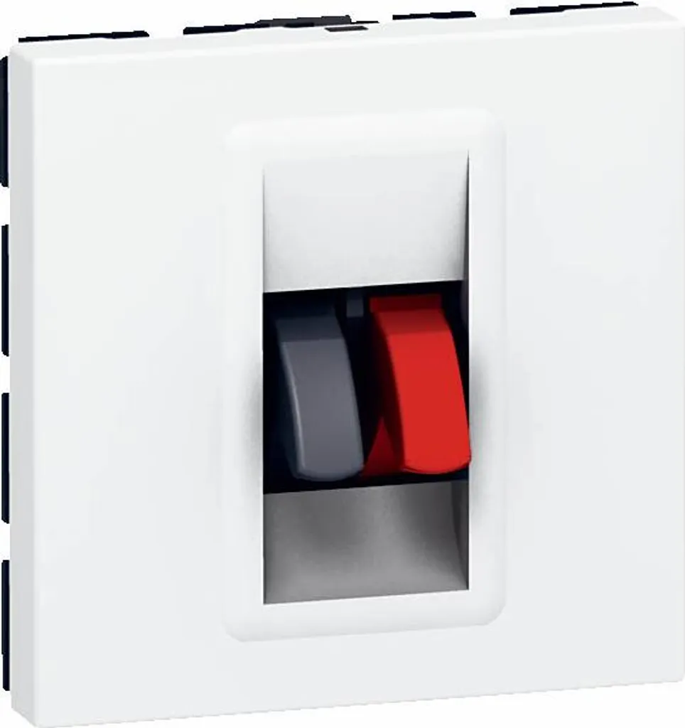 Mosaic prise haut-parleur 2 modules mécanismes Legrand raccordement 2 fils