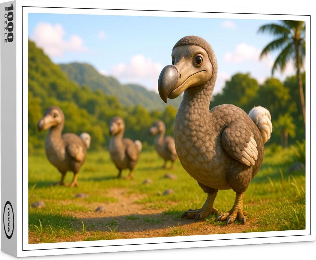 raxxa Premium-Puzzle "Ausgestorbene Tiere - Dodo Dronte", 1000 Teile