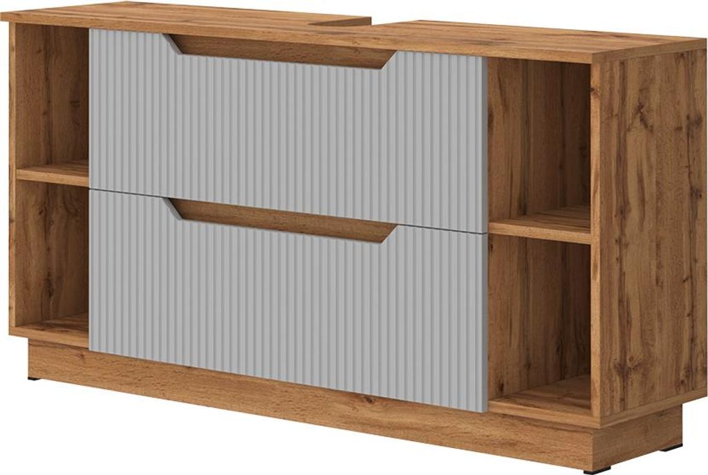 Waschbeckenunterschrank Vicco Lotta Grau 119.2 x 62.5 cm Produktbild 