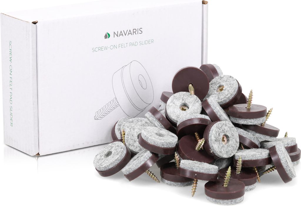 Navaris 50x Filzgleiter mit Schraube Stuhlgleiter - Produktbild 7